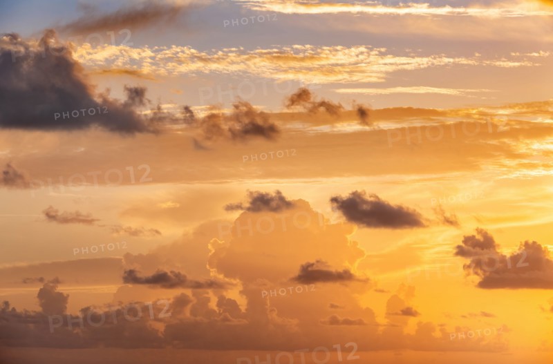 Golden clouds at sunrise