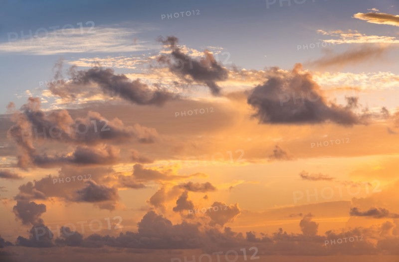 Golden clouds at sunrise