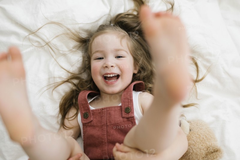 Laughing playful girl