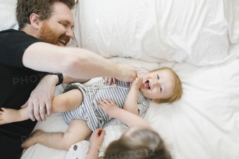 Father playing with son