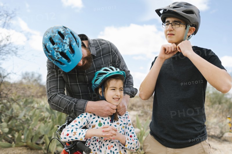 Father and children