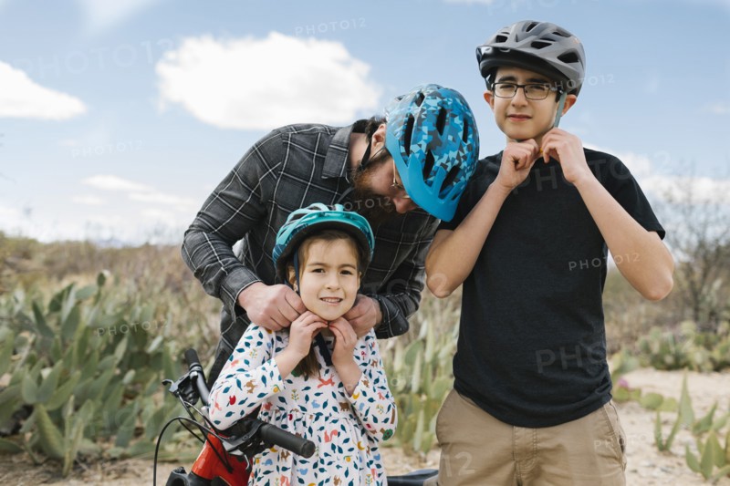 Father and children