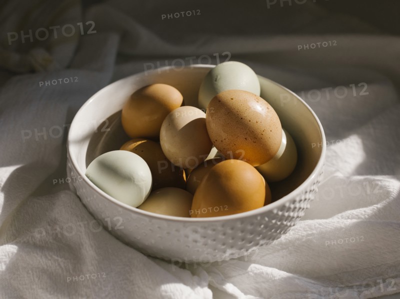 Farm fresh eggs in bowl