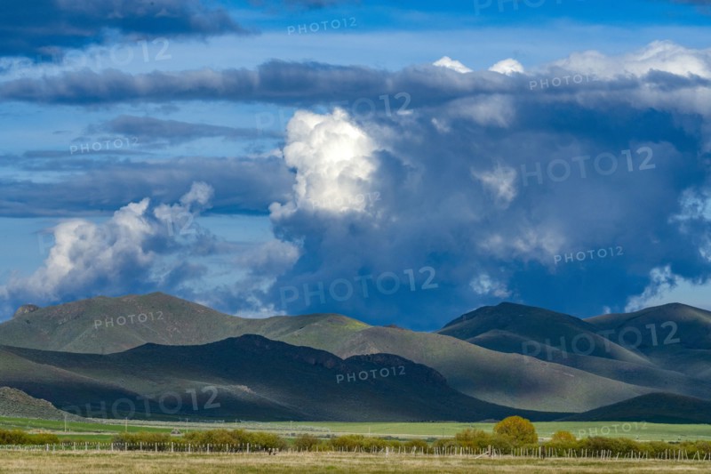 Clouds over foothills
