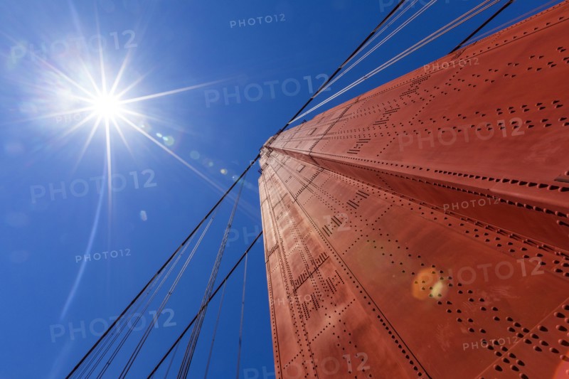 Low angle view of Golden Gate Bridge