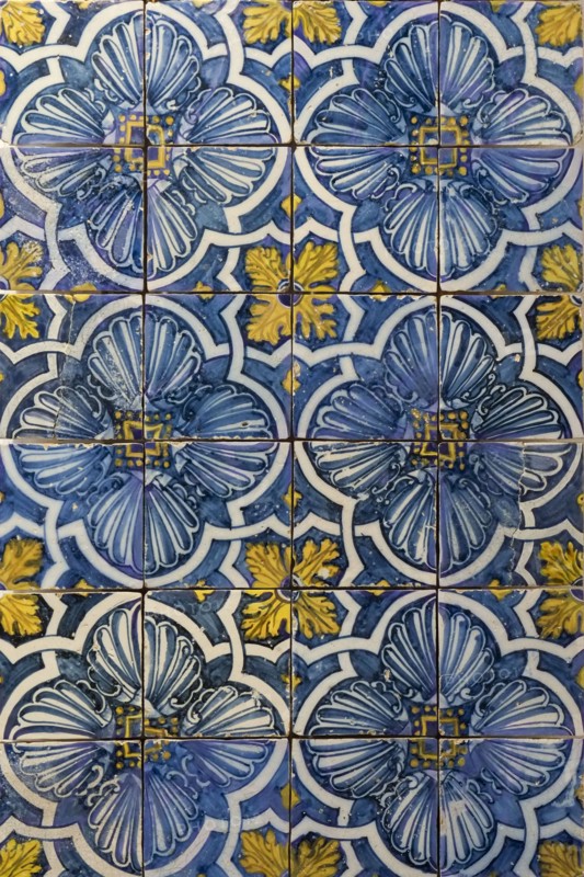 Traditional Portuguese ceramic tiles Azuelos