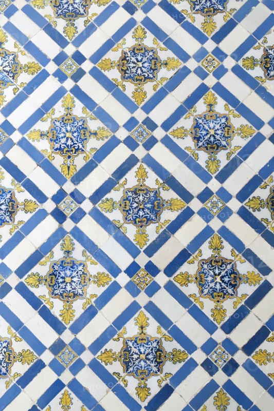 Traditional Portuguese ceramic tiles Azuelos