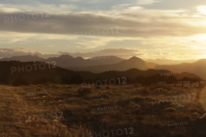 Sunset in mountains
