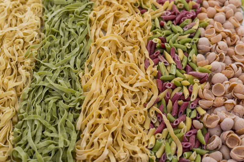 Fresh pasta at farmers market