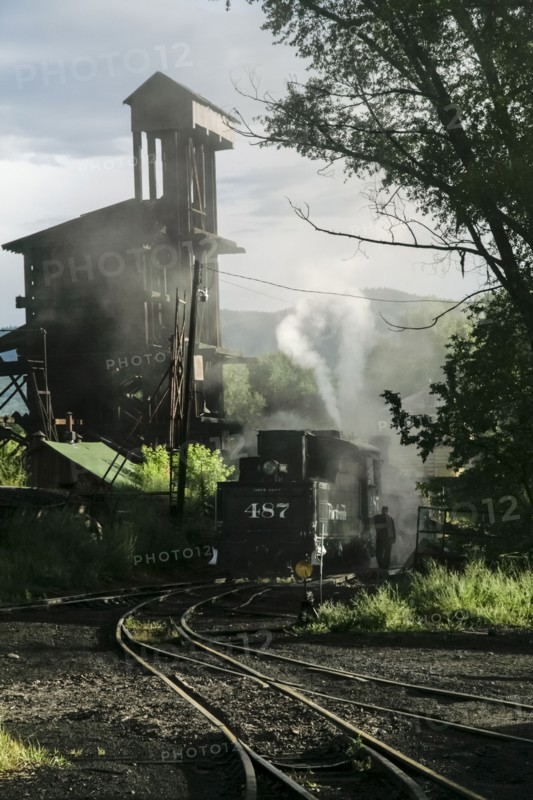 Antique steam locomotive