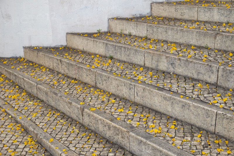 Cobblestone steps
