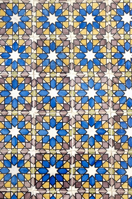 Traditional Portuguese ceramic tiles Azuelos