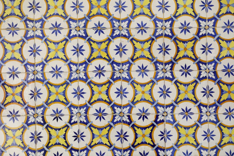 Traditional Portuguese ceramic tiles Azuelos