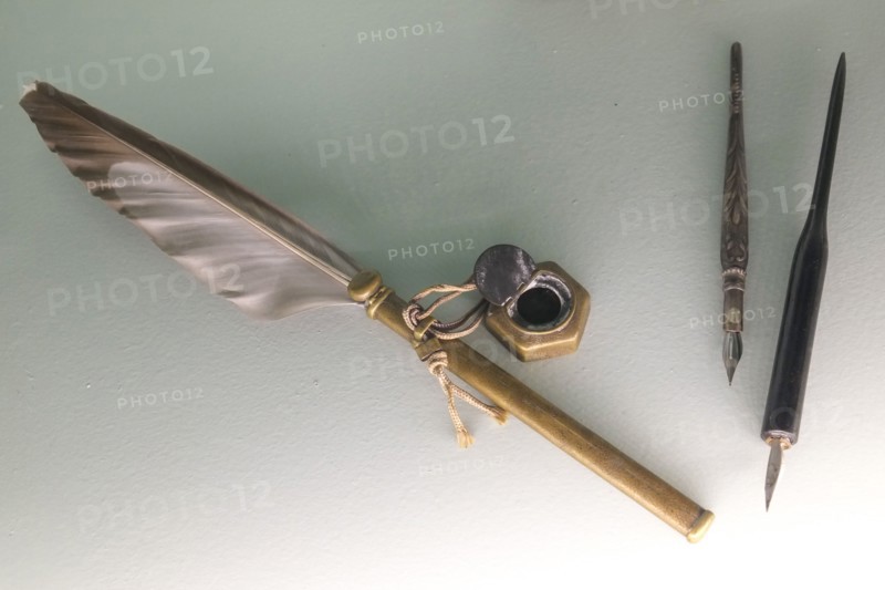 Vintage pens and quill