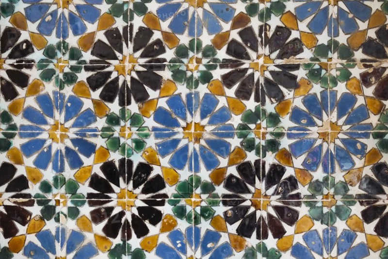 Old Portuguese tiles with Moorish influence