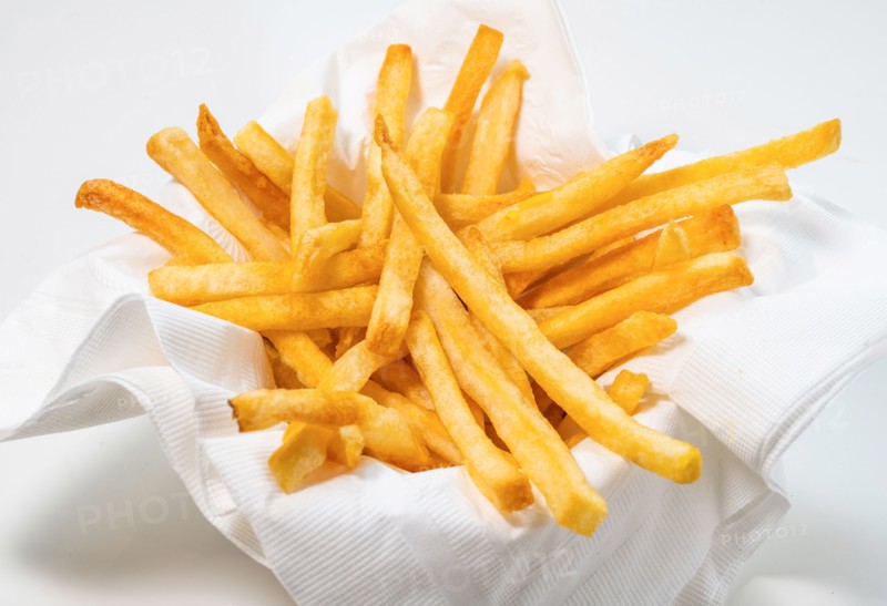 French fries on napkins