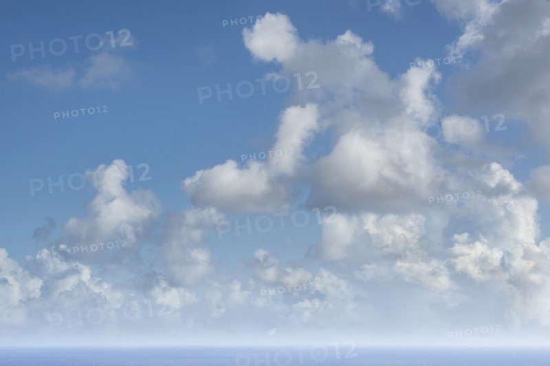 Cumulus clouds over Caribbean Sea