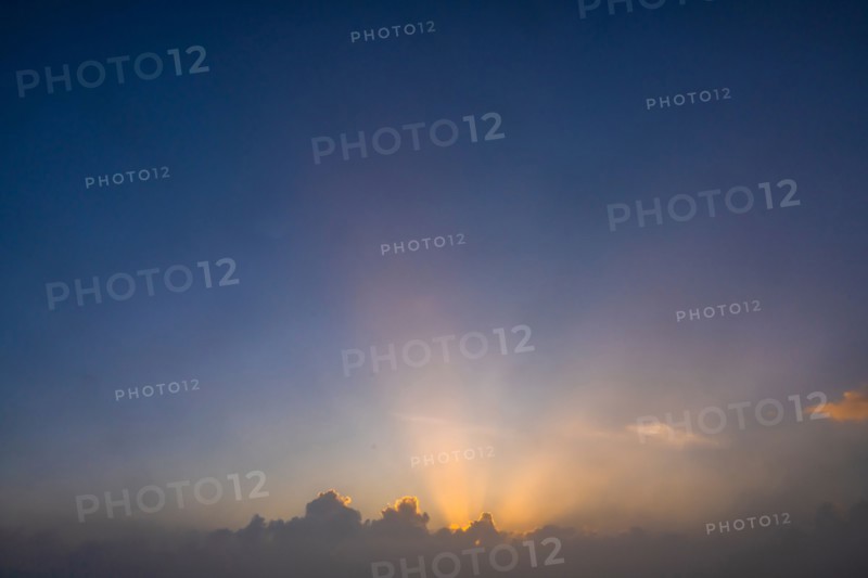 Blue sky at sunrise