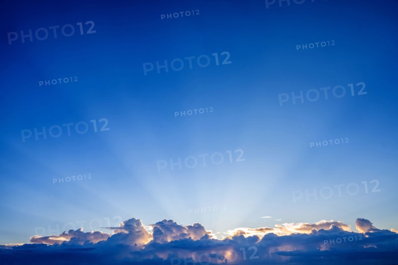 Blue sky at sunrise