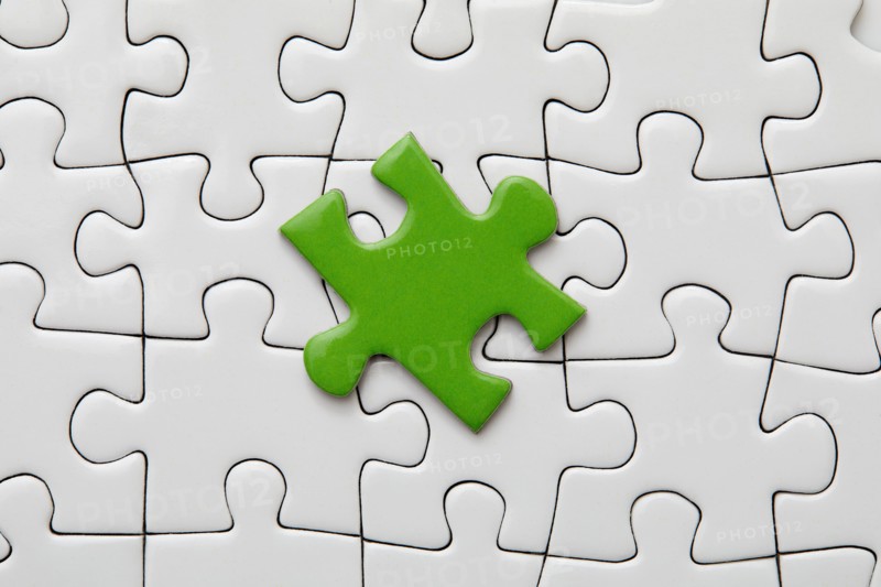 Green jigsaw piece