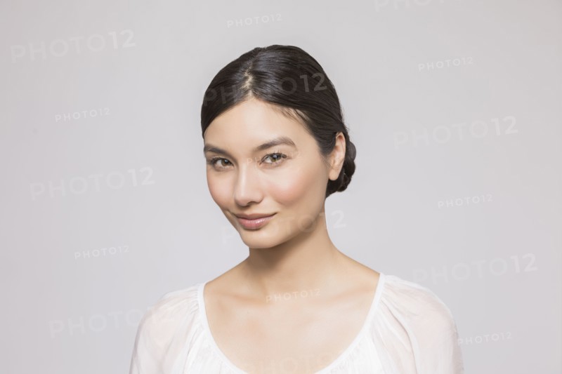 Studio portrait of beautiful woman