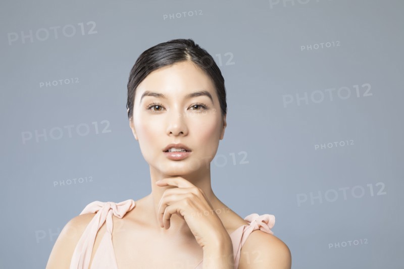Studio portrait of beautiful woman