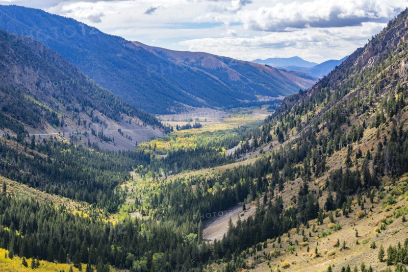 Trail in scenic valley