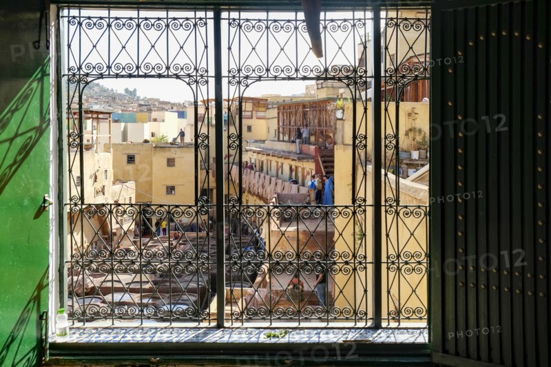 Tannery section of medina where hides are tanned