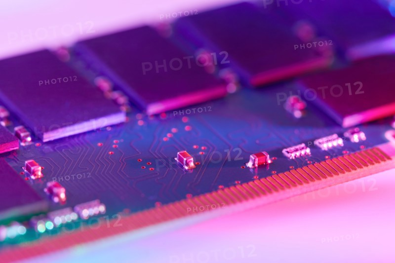 Close up of computer circuit board
