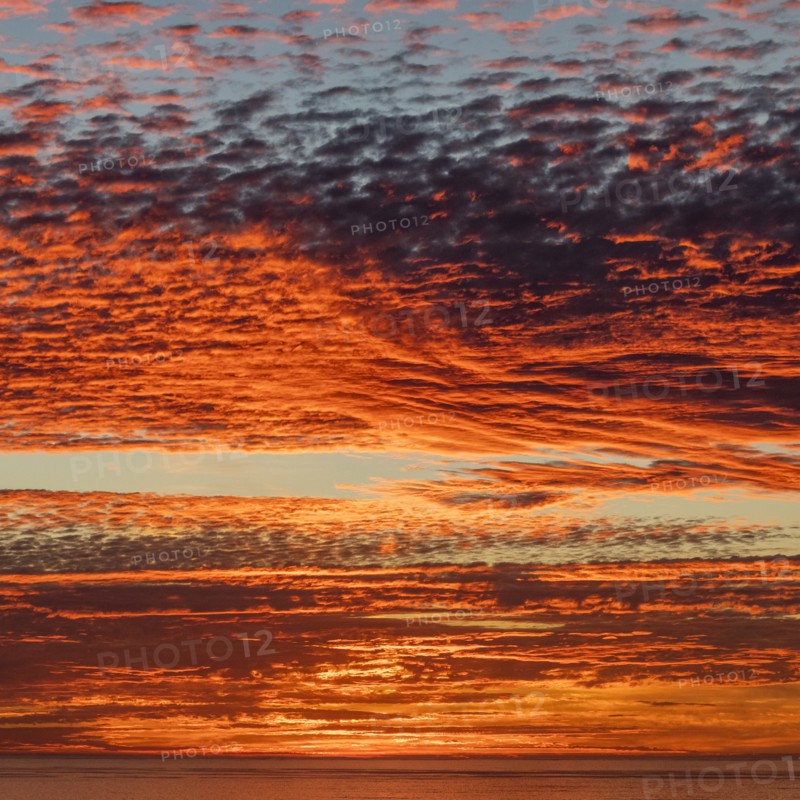 Multi colored clouds at sunset