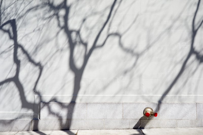 Abstract shadows on concrete wall