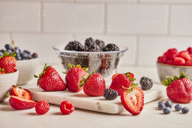 Fresh fruit on kitchen counter