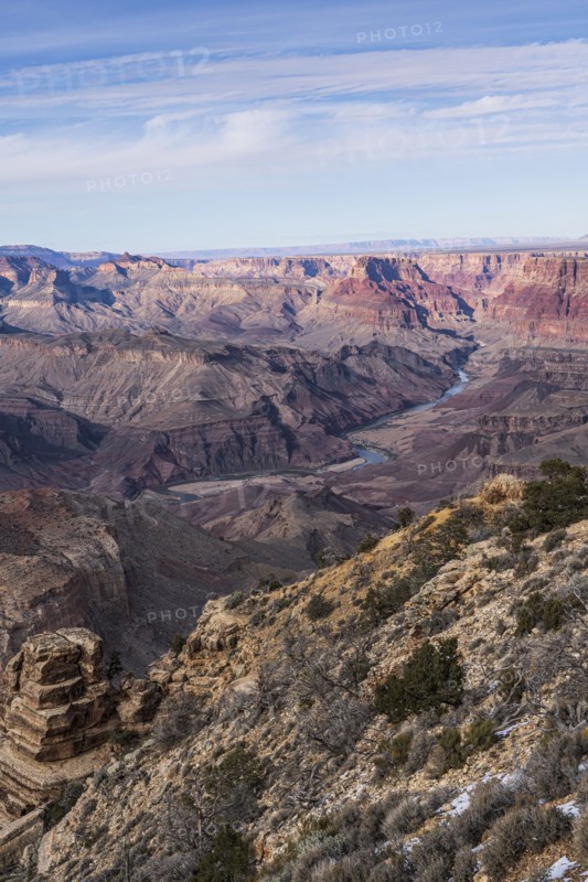 Grand Canyon National Park rock formations and river