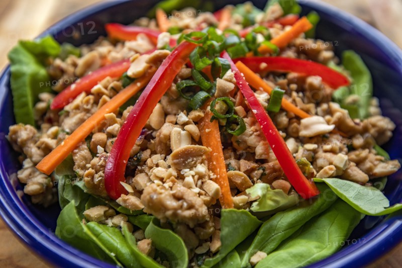 Close up of fresh salad in bowl