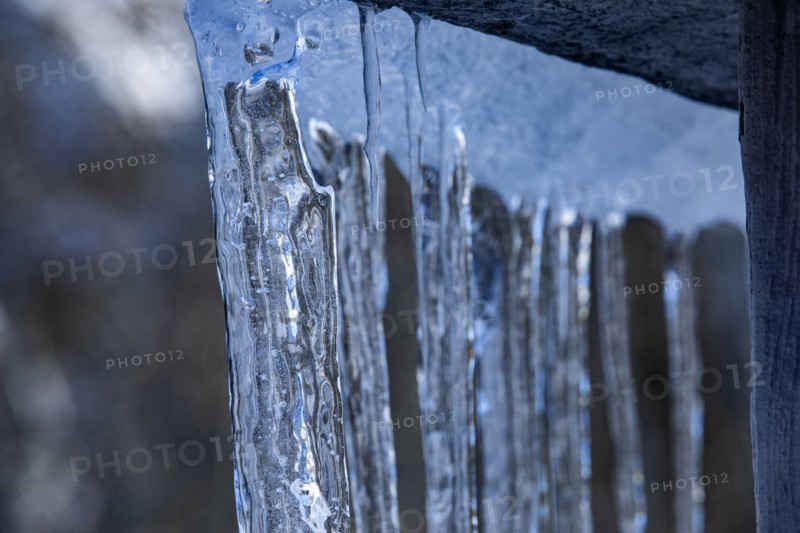 Close up of icicles in winter