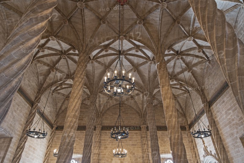 Low angle view of interior of Silk Exchange
