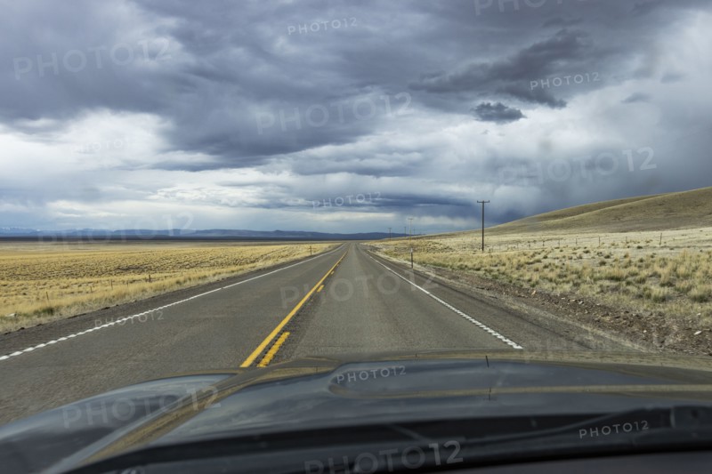 View of highway during stormy weather