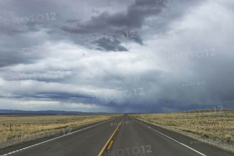 View of highway during stormy weather
