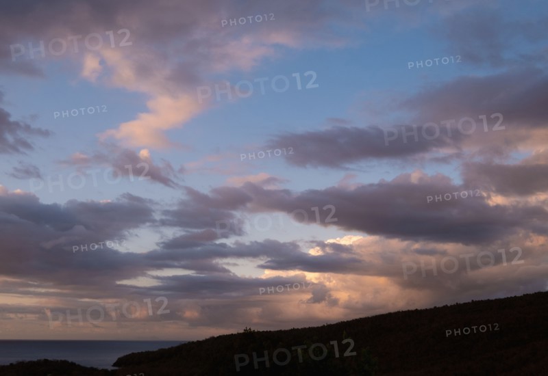 Clouds over sea at sunset, , West Indies, St Lucia