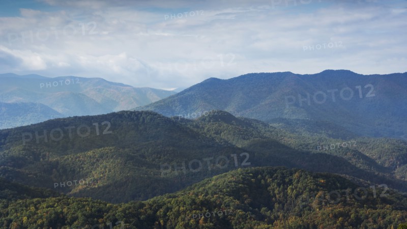 USA, Tennessee, Townsend, View of forested Smoky Mountains, , Tennessee, USA