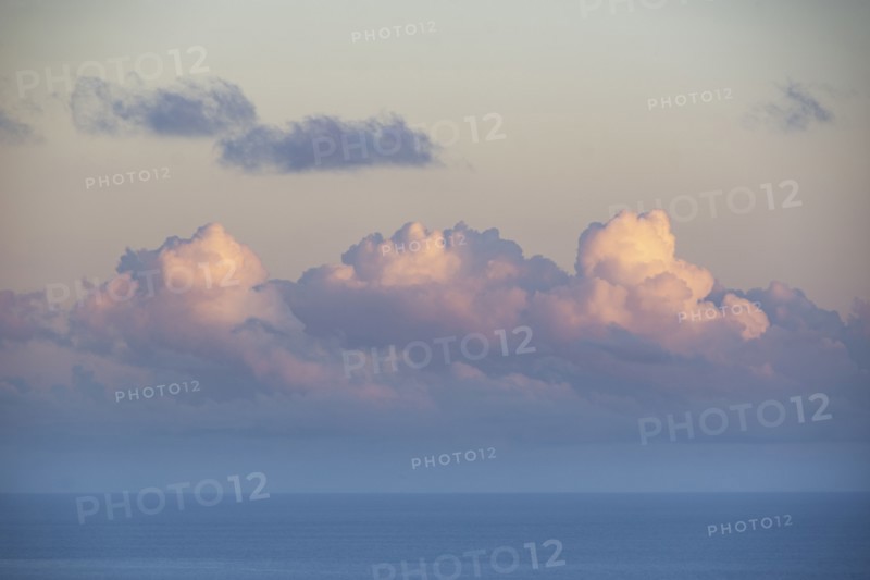 USA, United States Virgin Islands, St. John, Clouds over Caribbean Sea at sunset, St. John, United States Virgin Islands, USA