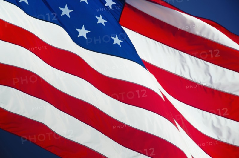 Close-up of American flag, Hampstead, North Carolina, USA