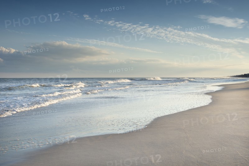 USA, North Carolina, Topsail Island, North Topsail Beach at dusk, , North Carolina, USA
