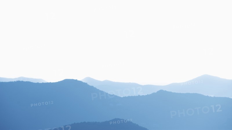 USA, Virgin Islands, St. John, Silhouettes of mountains, St. John, United States Virgin Islands, USA