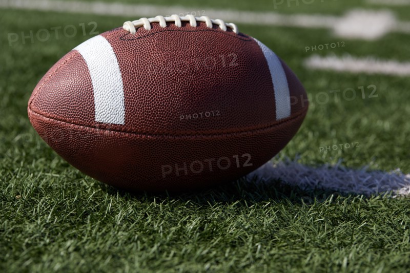 American football ball on field, Phoenix, Arizona, USA