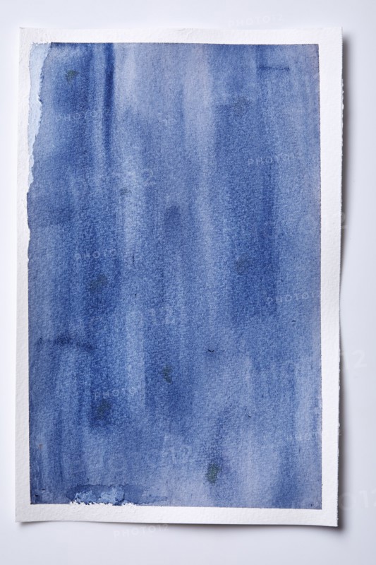 Abstract blue watercolor painting, New York, New York, USA