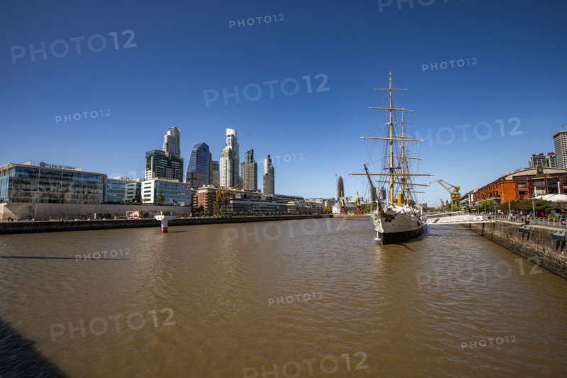 Sailing ship moored at dock, Buenos Aires, , Argentina