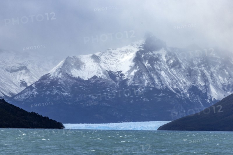 Argentina, Santa Cruz, El Calafate, Clouds covering Perito Moreno Glacier, El Calafate, Santa Cruz, Argentina