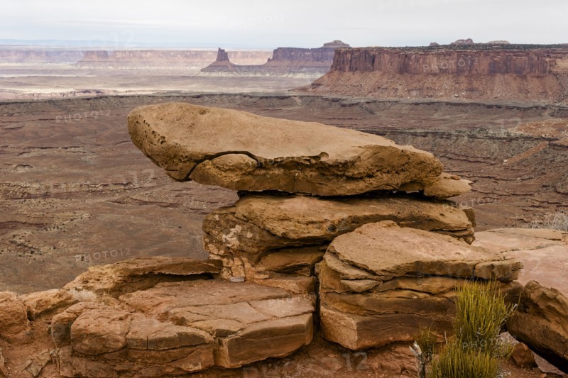 USA, Utah, Rock formations in Canyon Lands National Park, Canyon Lands National Park, Utah, USA
