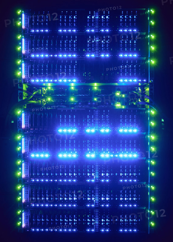 Close-up of hard drives and cables in data center
St, George, Utah, USA